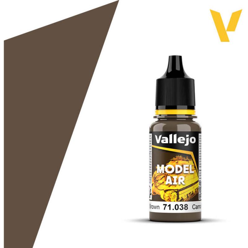 Model Air Acrylic Paint - Vallejo 17ml - Camouflage Medium Brown 71038