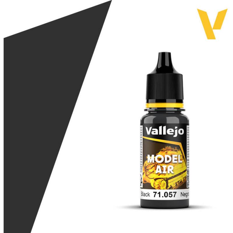 Model Air Acrylic Paint - Vallejo 17ml - Black 71057