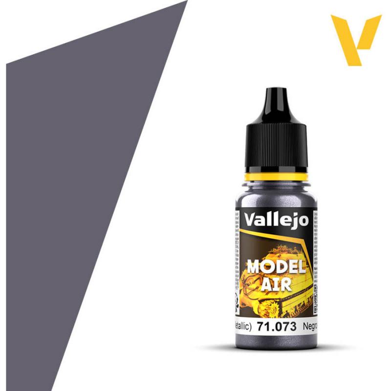 Model Air Acrylic Paint - Vallejo 17ml - Black Metallic 71073