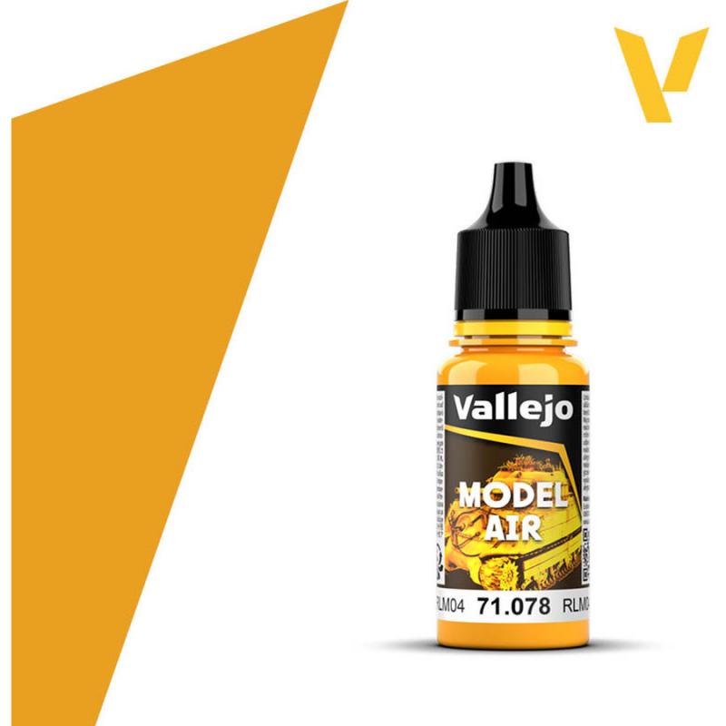 Model Air Acrylic Paint - Vallejo 17ml - Gold Yellow 71078