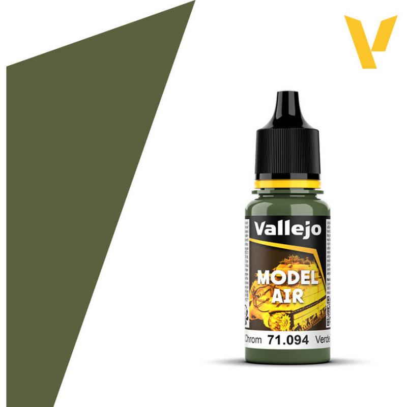 Model Air Acrylic Paint - Vallejo 17ml - Green Zinc Chromate 71094