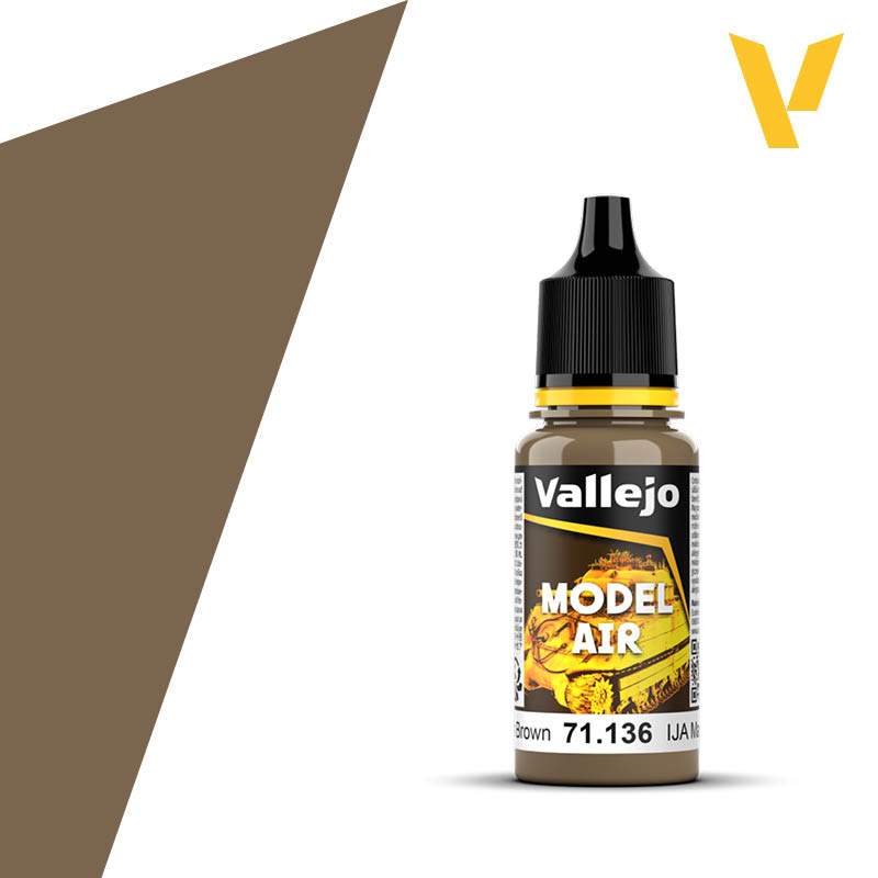 Model Air Acrylic Paint - Vallejo 17ml - IJA Earth Brown 71136