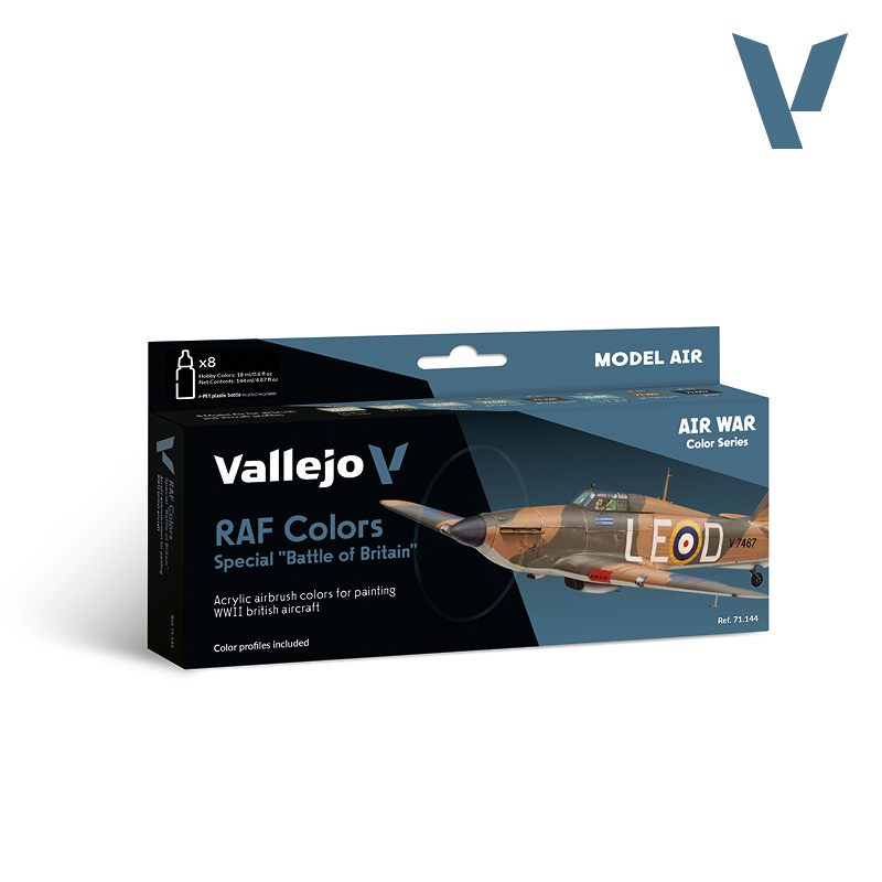 Model Air Paint Set - Vallejo 8x17ml Colour Set - RAF Colors Special 