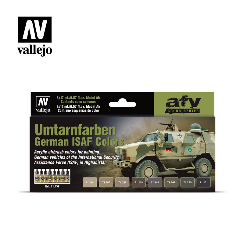 Model Air Paint Set - Vallejo 8x17ml Colour Set - German ISAF 71159