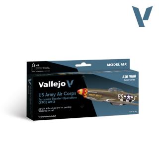 Model Air Paint Set - Vallejo 8 Colour Set - US Army Air Corps European Theater