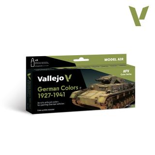 Model Air Paint Set - Vallejo 8x17ml Colour Set - German WWII Colors 1927-1941