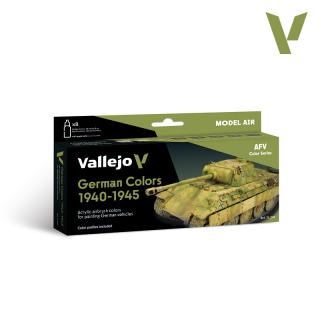 Model Air Paint Set - Vallejo 8x17ml Colour Set - German WWII Colors 1940-1945 7