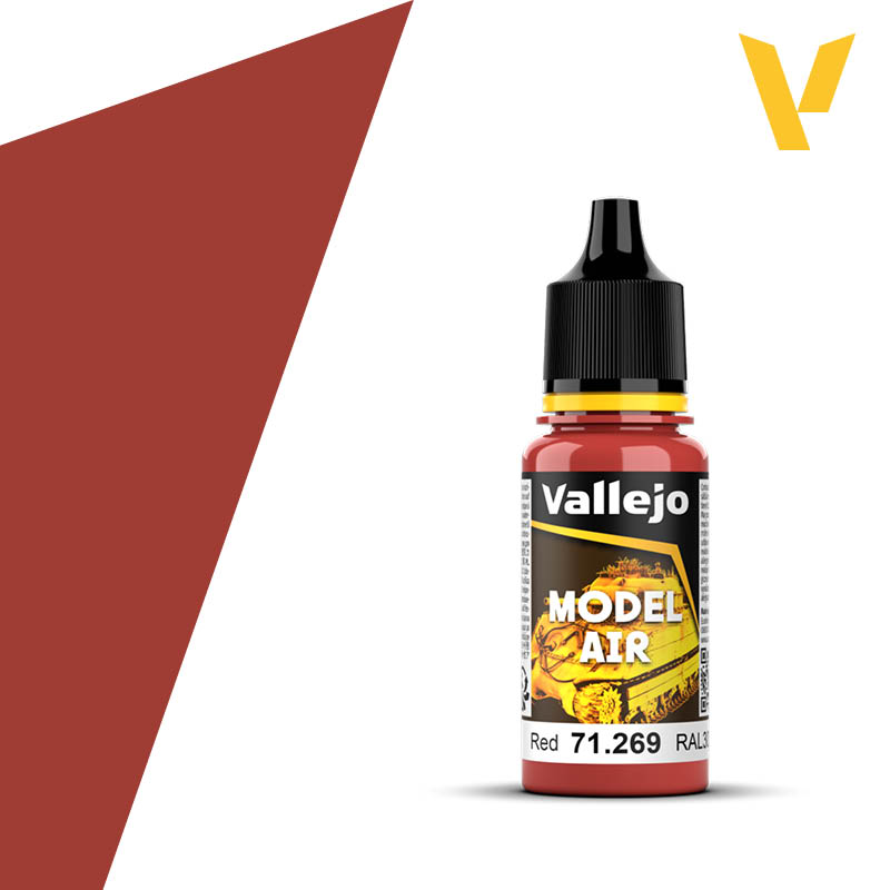 Model Air Acrylic Paint - Vallejo 17ml - Red RAL 3000 - 71269