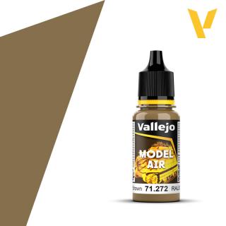 Model Air Acrylic Paint - Vallejo 17ml - German Green Brown RAL8000 71272