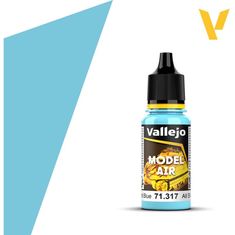 Model Air Acrylic Paint - Vallejo 17ml - AII SV. Gol Light Blue 71317