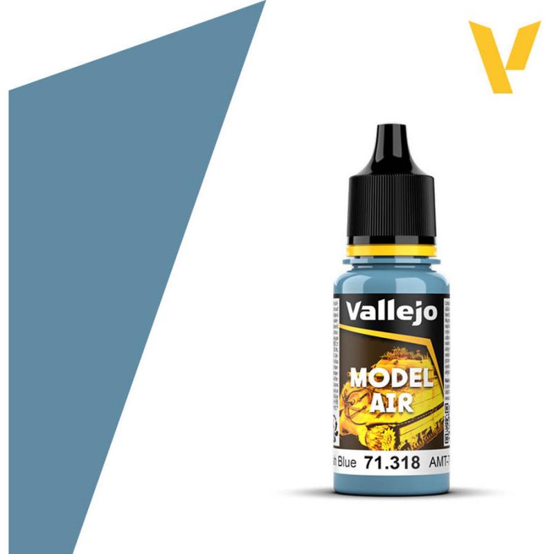 Model Air Acrylic Paint - Vallejo 17ml - AMT-7 Greyish Blue 71318