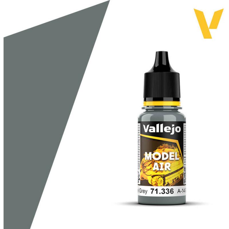 Model Air Acrylic Paint - Vallejo 17ml - A-14 Steel Grey 71336