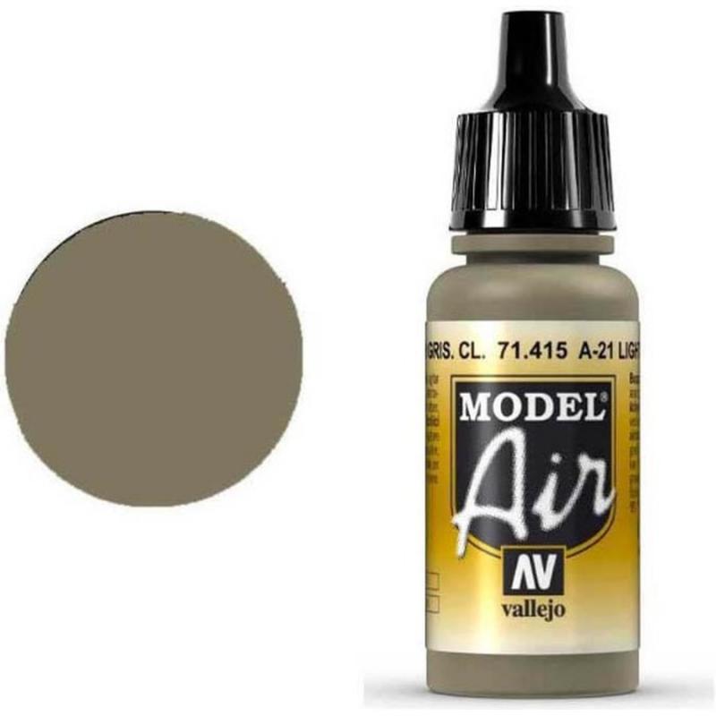 Model Air Acrylic Paint - Vallejo 17ml - A-21 Light Greyish Brown 71415