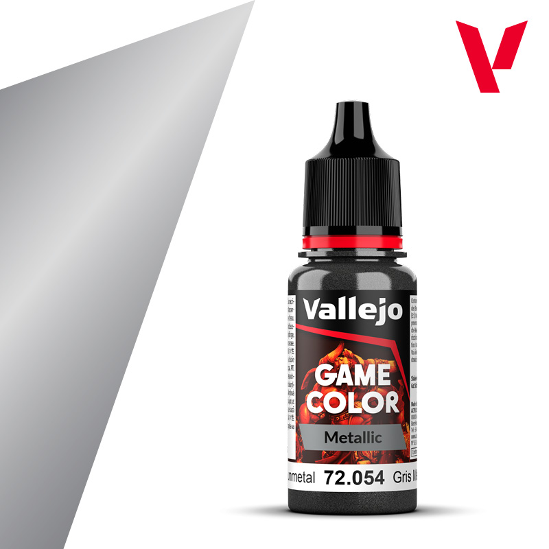Game Color Acrylic Paint - Vallejo 18 ml - Gunmetal Grey 72054 (Pos. 123)