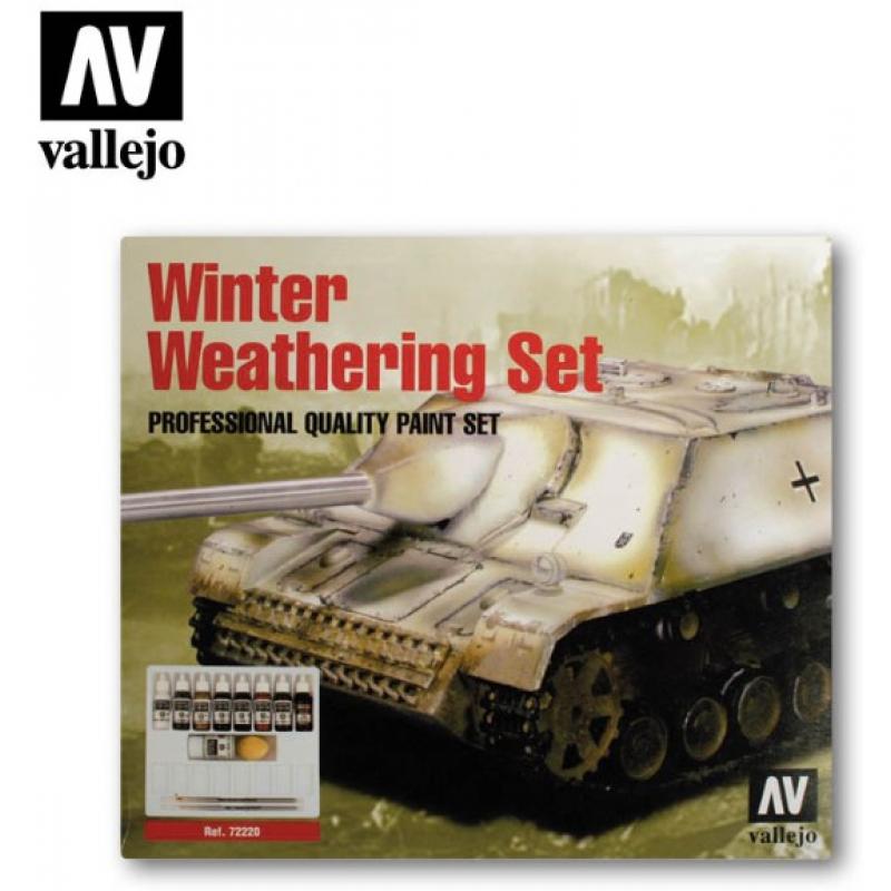 Model Color Paint Set - Vallejo 8x17ml Colour Set - Winter Weathering 72220