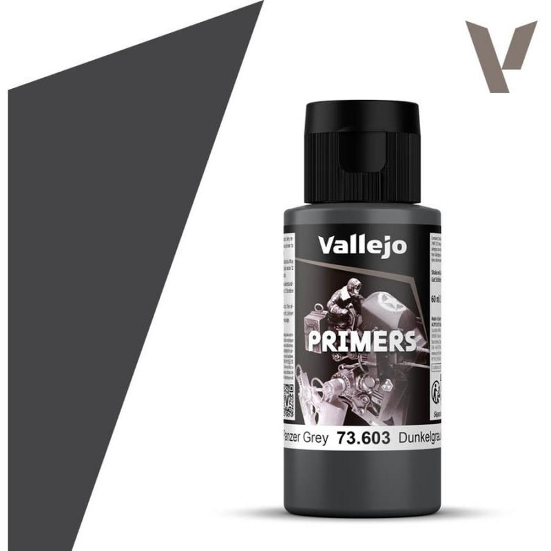 Surface Primer Acrylic-Polyurethane - Vallejo 60ml - German Panzer Grey RAL7021
