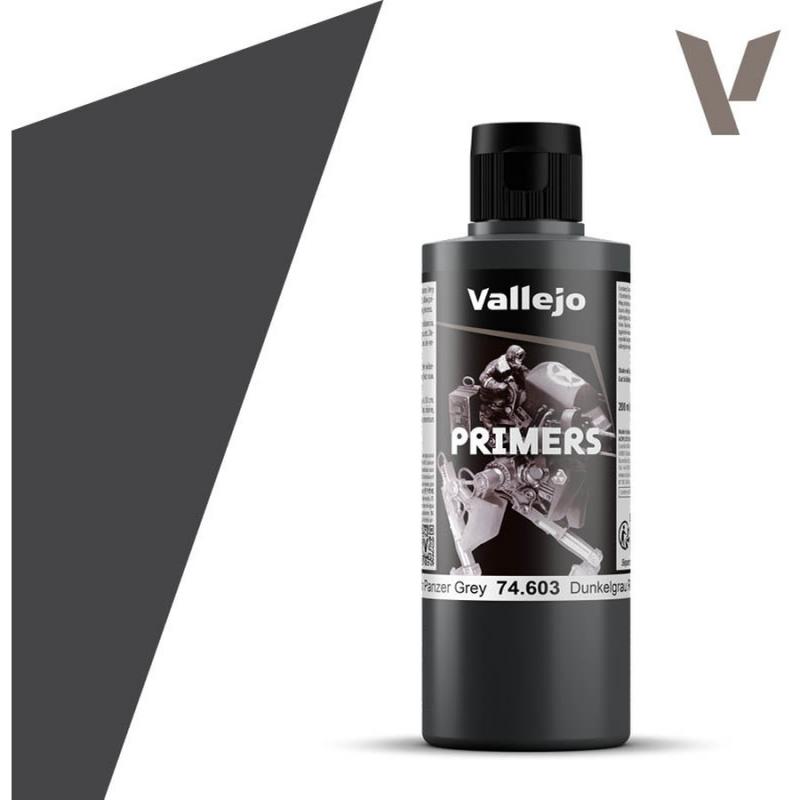 Surface Primer Acrylic-Polyurethane - Vallejo 200ml - German Panzer Grey RAL7021