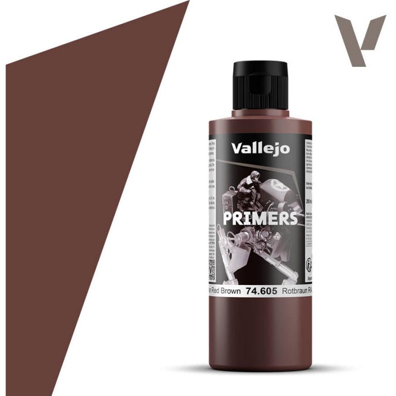 Surface Primer Acrylic-Polyurethane - Vallejo 200ml - German Red Brown RAL8012 -