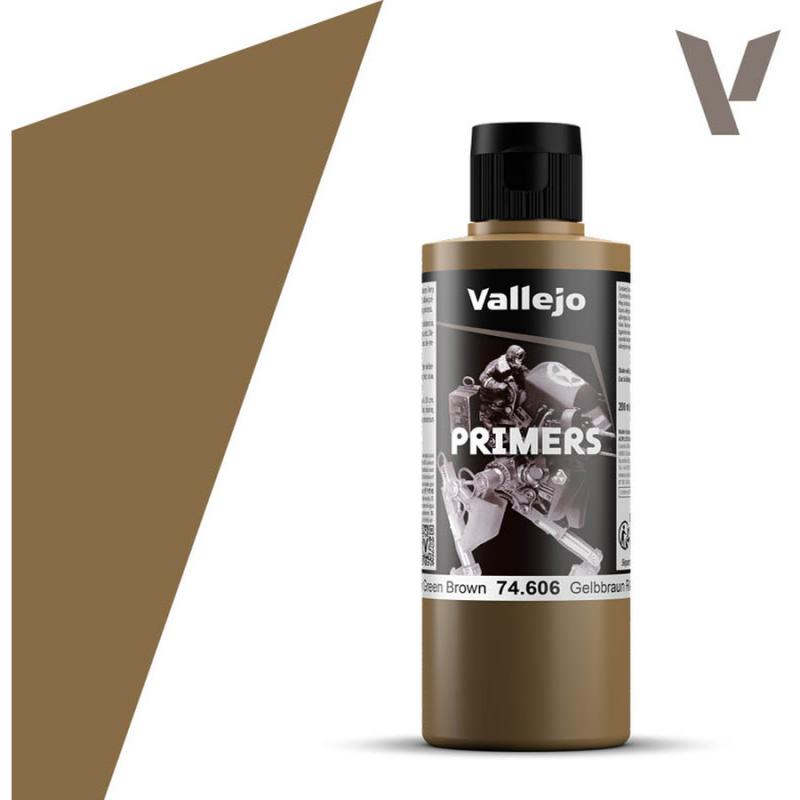 Surface Primer Acrylic-Polyurethane - Vallejo 200ml - German Green Brown 74606