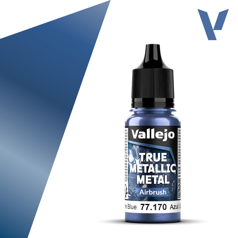 Vallejo True Metallic Metal Airbrush 77170  Ultramarine Blue 18ml