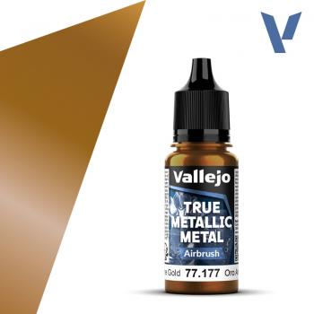 Vallejo True Metallic Metal Airbrush 77177  Arcane Gold 18ml
