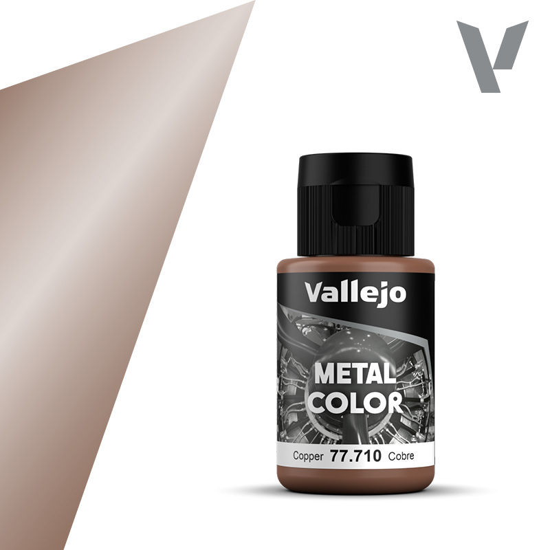 Metal Color Acrylic Airbrush - Vallejo 32ml - Copper 77710