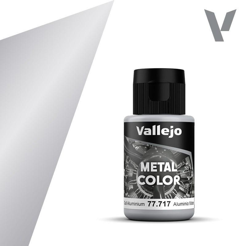 Metal Color Acrylic Airbrush - Vallejo 32ml - Dull Aluminium 77717