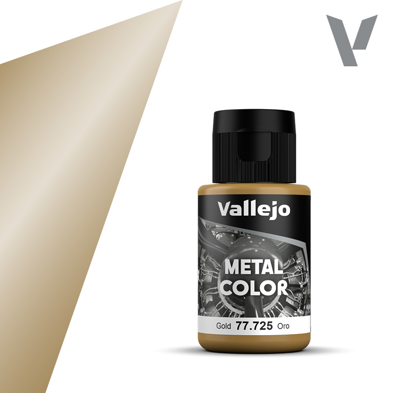 Metal Color Acrylic Airbrush - Vallejo 32ml - Gold 77725