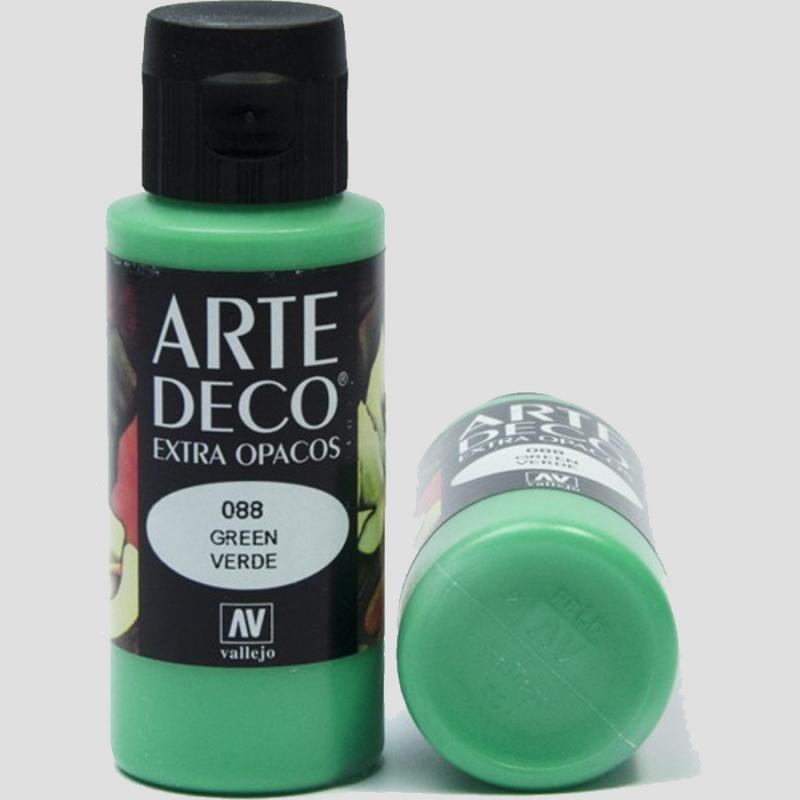 Art Deco Acrylic Paint - Vallejo 60ml - True Green 85088