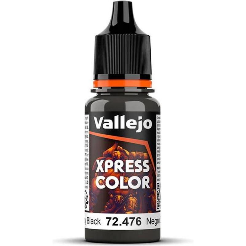 Xpress Color Acrylic Paint - Vallejo 18ml - Greasy Black 72476