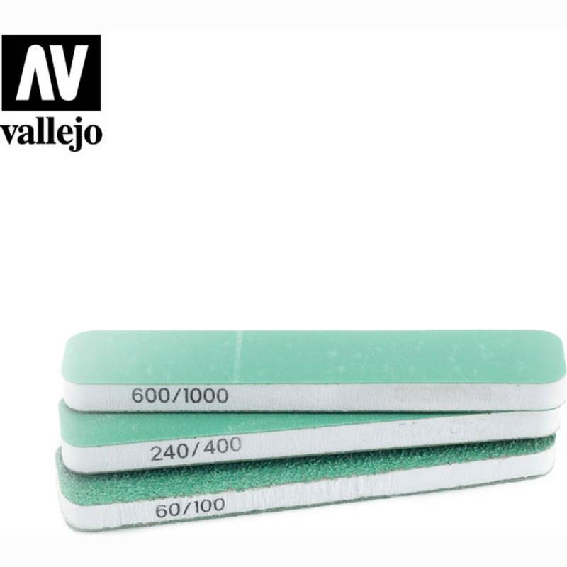FlexiSander Dual Grit Set - Vallejo Set of 3 - 90x19x6mm T04001