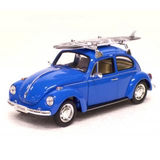 1:24 Welly - Volkswagen Beetle Blue με Σανίδα Surf