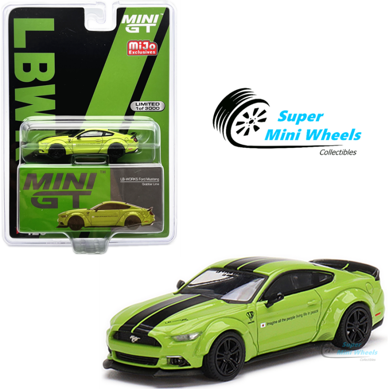 1:64 Mini GT LB-Works Ford Mustang Grabber Lime #426