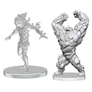 Pathfinder Deep Cuts Unpainted Miniatures Living Landslide & Living Wildfire