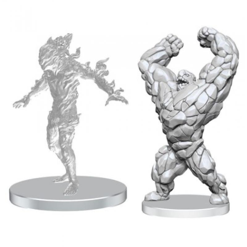 Pathfinder Deep Cuts Unpainted Miniatures Living Landslide & Living Wildfire