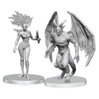 Pathfinder Deep Cuts Unpainted Miniatures Gargoyle & Shae