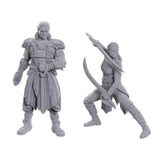 D&D Nolzur's Marvelous Miniatures Unpainted Miniature Jaheira & Halsin