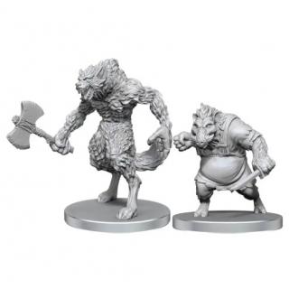 Pathfinder Deep Cuts Unpainted Miniatures Werewolf & Wereboar