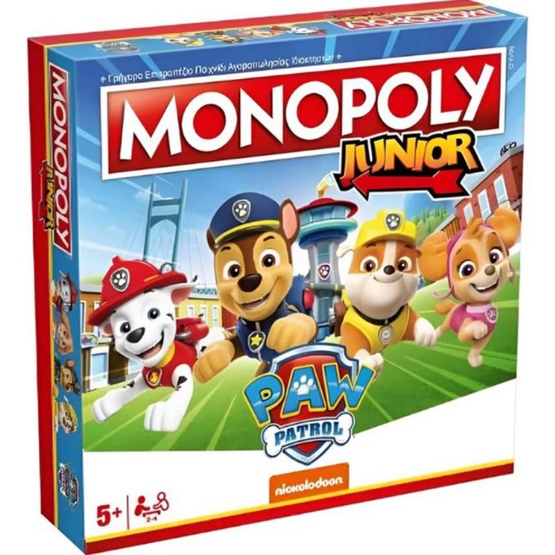 Winning Moves: Monopoly - Junior Paw Patrol Επιτραπέζιο (Ελληνική Γλώσσα) (WM04163-GRK)