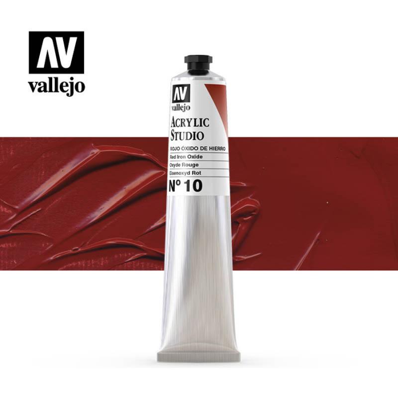 Acrylic Studio Paint Tube - Vallejo 58ml - Mars Red 21010