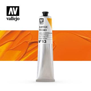 Acrylic Studio Paint Tube - Vallejo 58ml - Αzo Yellow Orange 21013