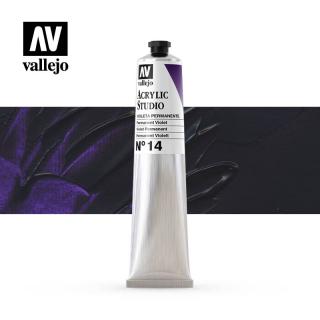Acrylic Studio Paint Tube - Vallejo 58ml - Dioxazine Violet 21014