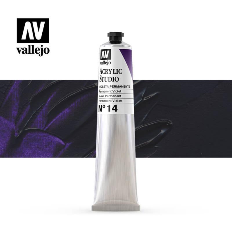 Acrylic Studio Paint Tube - Vallejo 58ml - Dioxazine Violet 21014