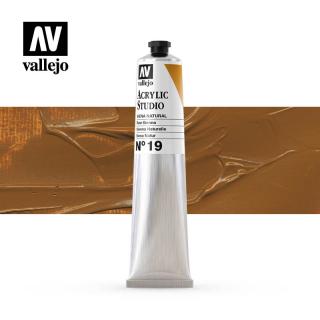 Acrylic Studio Paint Tube - Vallejo 58ml - Raw Sienna 21019