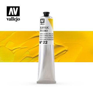 Acrylic Studio Paint Tube - Vallejo 58ml - Cadmium Yellow 21022