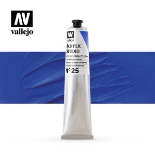 Acrylic Studio Paint Tube - Vallejo 58ml - Cobalt Blue 21025