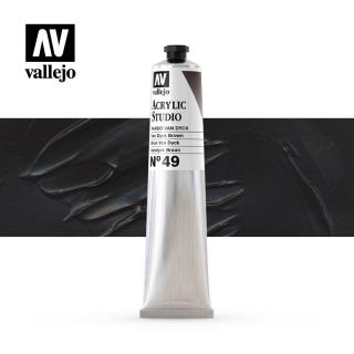 Acrylic Studio Paint Tube - Vallejo 58ml - Van Dyck Brown 21049