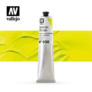 Acrylic Studio Fluorescent Paint Tube - Vallejo 58ml - Fluorescent Yellow 21930