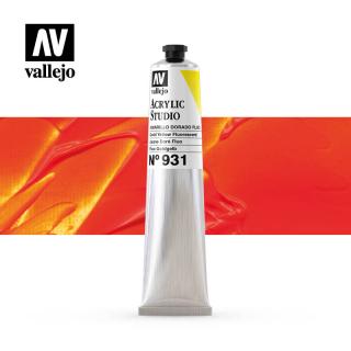 Acrylic Studio Paint Tube - Vallejo 58ml - Gold Yellow 21931