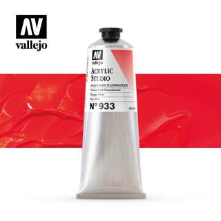 Acrylic Studio Paint Tube - Vallejo 58ml - Flame Red 21933